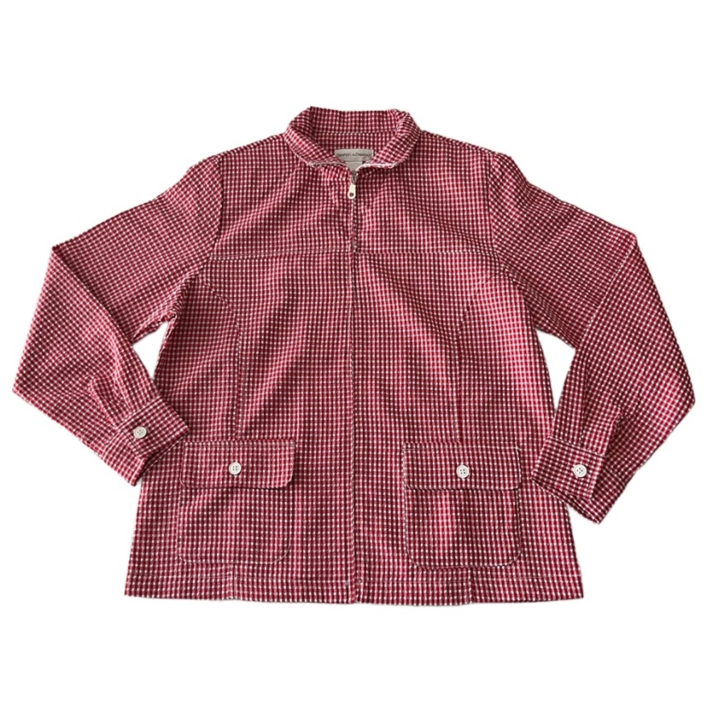 Drapers & Damons Vintage‎ Red and White Checkered Full Zip Jacket